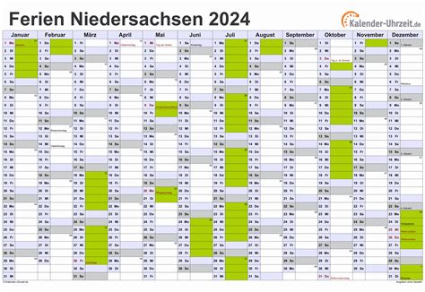 ferien 2024 niedersachsen